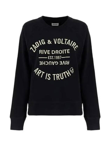 Upper Blason Logo Sweatshirt Black - ZADIG & VOLTAIRE - BALAAN 1