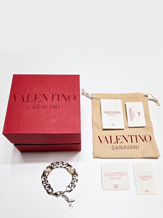 V logo bracelet silver - VALENTINO - BALAAN 8