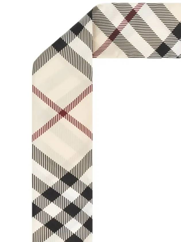 Skinny Check Silk Scarf Beige - BURBERRY - BALAAN 5