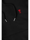 de Coeur Hoodie Black small heart logo BFUSW205 747 001 - AMI - BALAAN 2