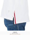 Men's Center Back Striped Short Sleeve T-Shirt White - THOM BROWNE - BALAAN 11