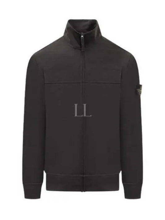 Logo Badge Zipper Comfort Fit Fleece Track Jacket Black - STONE ISLAND - BALAAN 2