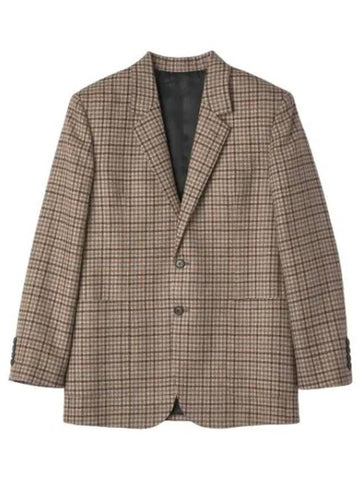 Jude Check Jacket Brown - CELINE - BALAAN 1