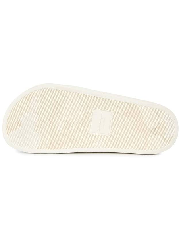 Salvatore Gancini Printing Band Rubber Slippers White Pink - SALVATORE FERRAGAMO - BALAAN.