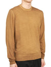 Men's Crew Neck Wool Knit Top Brown - DRUMOHR - BALAAN 4