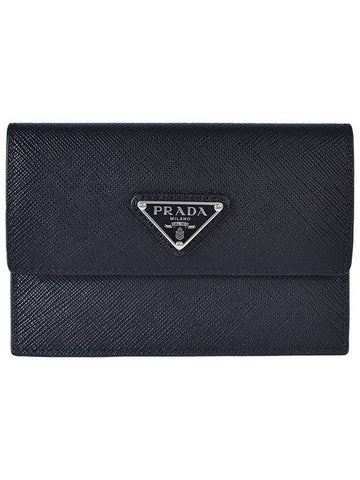 Saffiano Leather Document Holder Black - PRADA - BALAAN 1