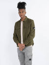 Lens Wappen Gabardine Overshirt Zip Up Jacket Ivy Green - CP COMPANY - BALAAN 5