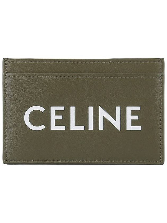 Lettering Logo Printing Card Wallet Khaki - CELINE - BALAAN 2