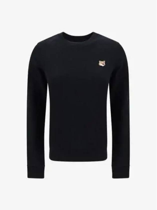 Fox Head Patch Regular Sweatshirt Black - MAISON KITSUNE - BALAAN 2