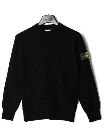 Kids Wappen Knit Black 7516502A4 V0029 - STONE ISLAND - BALAAN 1