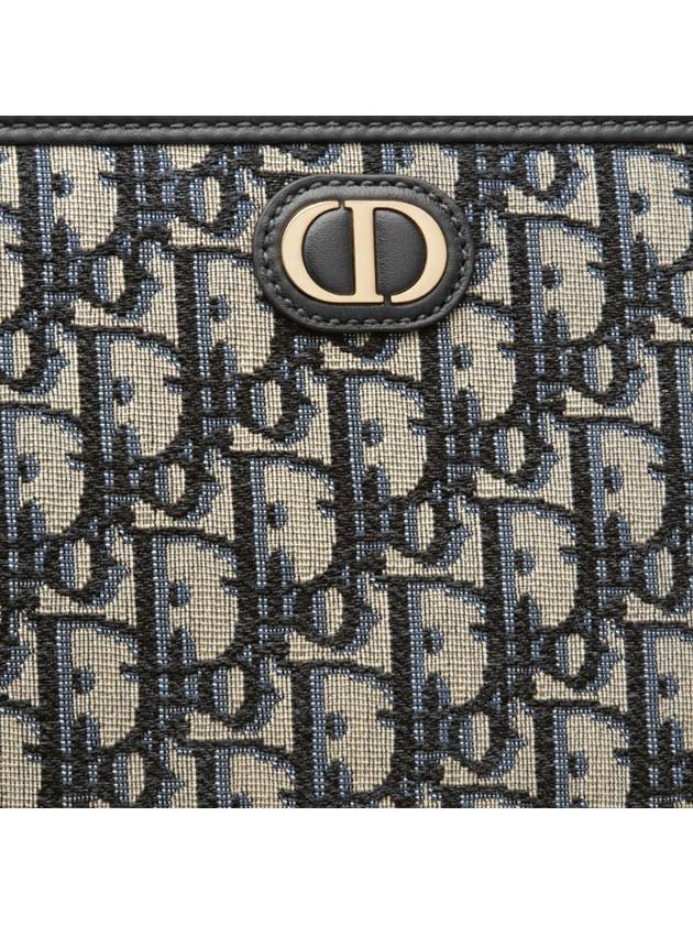 30 Montaigne Pouch Blue  Oblique Jacquard - DIOR - BALAAN 6