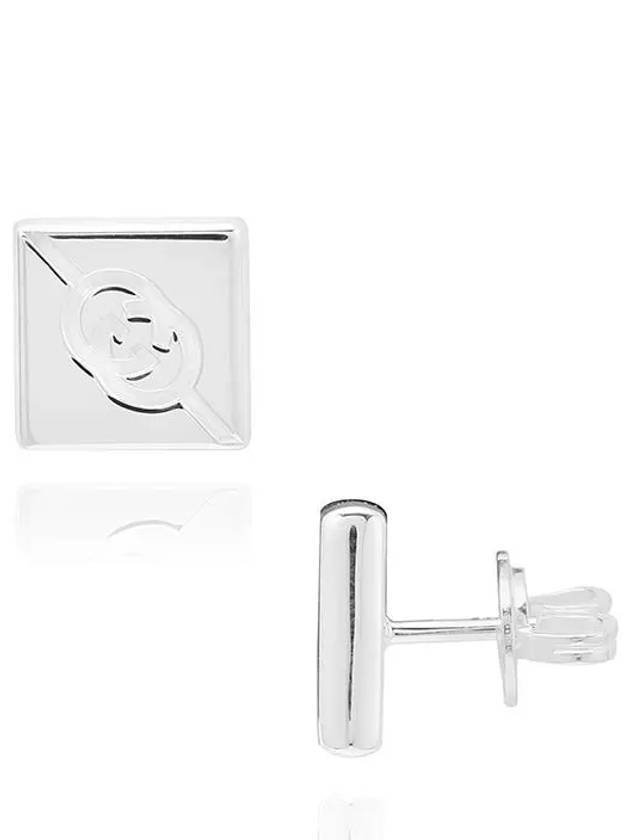 Interlocking G Stud Earrings Silver - GUCCI - BALAAN 5