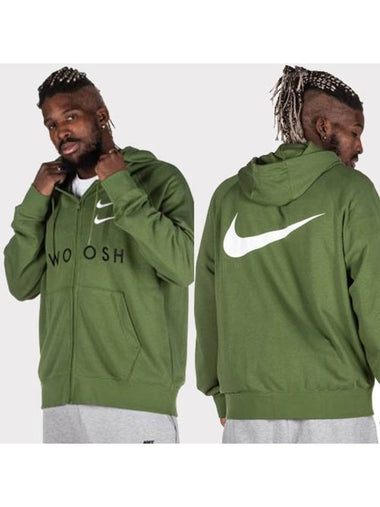 01CT7362326Double Swoosh Hooded Zip JacketGreen - NIKE - BALAAN 1