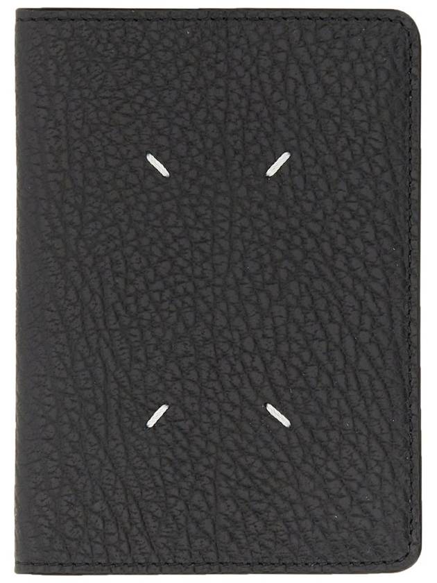 4 Stitch Passport Wallet Black - MAISON MARGIELA - BALAAN 3