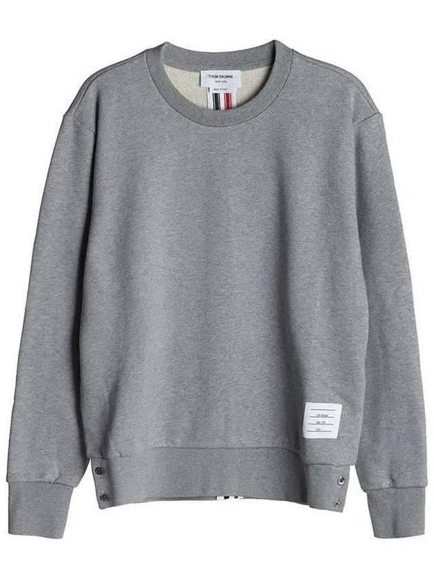 Center Back Stripe Crewneck Sweatshirt Light Grey - THOM BROWNE - BALAAN 2