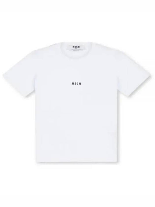 Micro Logo Short Sleeve T-Shirt White - MSGM - BALAAN 2