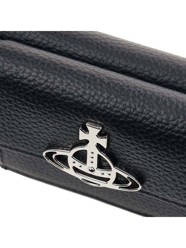 ORB Logo Small Half Wallet Black - VIVIENNE WESTWOOD - BALAAN 7