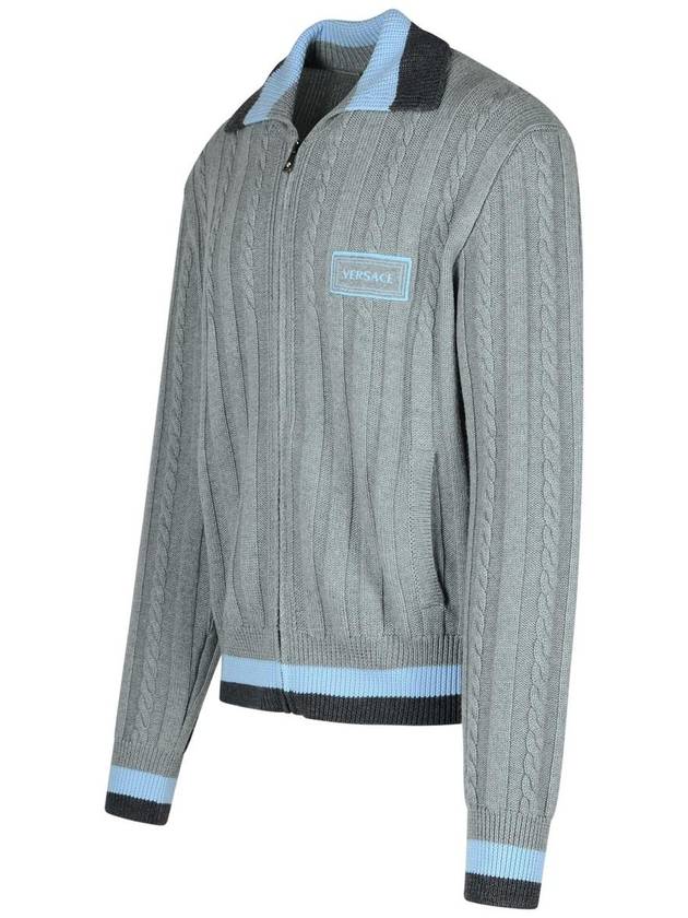 Versace Grey Virgin Wool Sweater - VERSACE - BALAAN 2