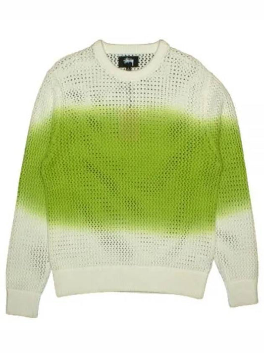 117105 BRIGHT GREEN Pigment Dye Loose GAUGE Sweater - STUSSY - BALAAN 1