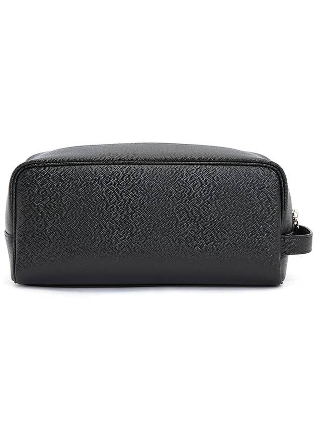 Grained Logo Pouch Bag Black - SAINT LAURENT - BALAAN 4