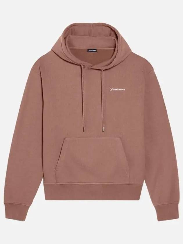 Le Brode Logo Cotton Hoodie Brown - JACQUEMUS - BALAAN 4