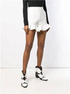 Frill Viscose Shorts White - MSGM - BALAAN 4