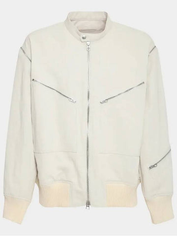 Jacket Pigment Coated Cotton Linen Blouson White JSMU420627 MU250200A - JIL SANDER - BALAAN 1