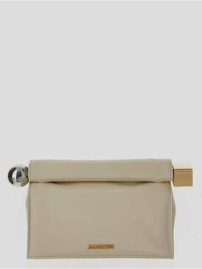 La Pochette Round Leather Pouch Bag Ivory - JACQUEMUS - BALAAN 2