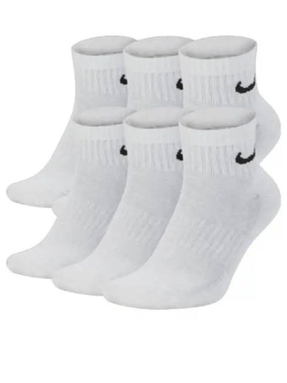 Everyday Cushioned Training Ankle Socks 6 Pairs White - NIKE - BALAAN 2