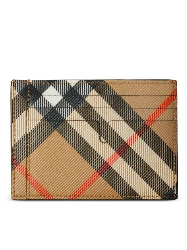 Check Card Wallet Beige - BURBERRY - BALAAN 3