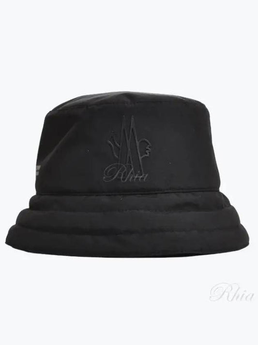 Grenoble Logo Patch Gore-Tex Bucket Hat Black - MONCLER - BALAAN 2