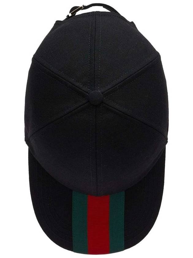 Web Canvas Base Ball Cap Black - GUCCI - BALAAN 2