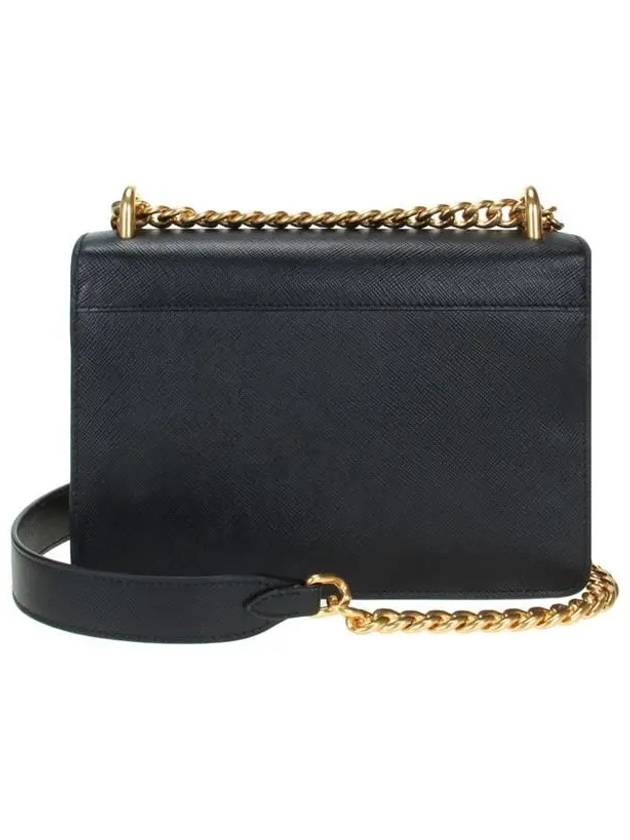 Saffiano Leather Chain Shoulder Bag Black - PRADA - BALAAN 5