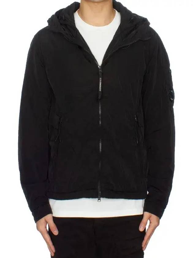 Chrome R Nylon Hooded Jacket Black - CP COMPANY - BALAAN 4