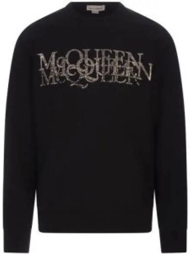 Logo Embellished Sweatshirt Black - ALEXANDER MCQUEEN - BALAAN 2