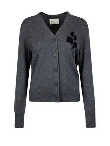 KARIN CA0008FA A1X05E 02AN logo cardigan - ISABEL MARANT - BALAAN 1