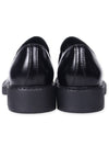 Chocolate Brushed Leather Loafers Black - PRADA - BALAAN 6