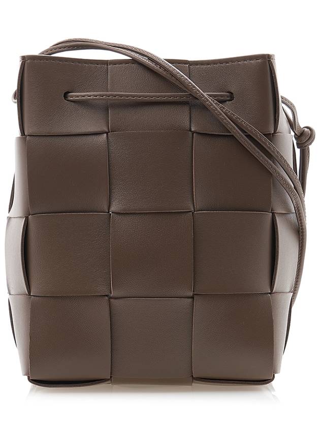 Intrecciato Cassette Small Bucket Bag Taupe Grey - BOTTEGA VENETA - BALAAN 4