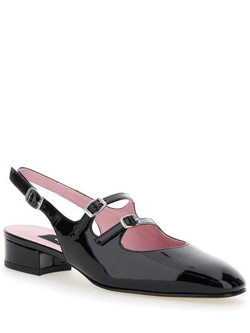 'Peche' Black Mary Jane Pumps In Patent Leather Woman - CAREL - BALAAN 1