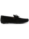 Men's City Gommino Suede Driving Shoes Black - TOD'S - BALAAN 3