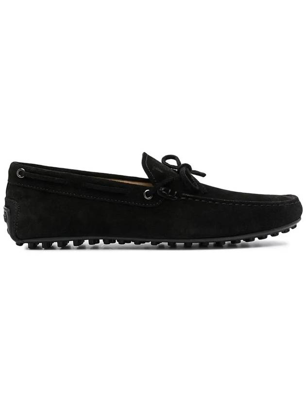 Men's City Gommino Suede Driving Shoes Black - TOD'S - BALAAN 3