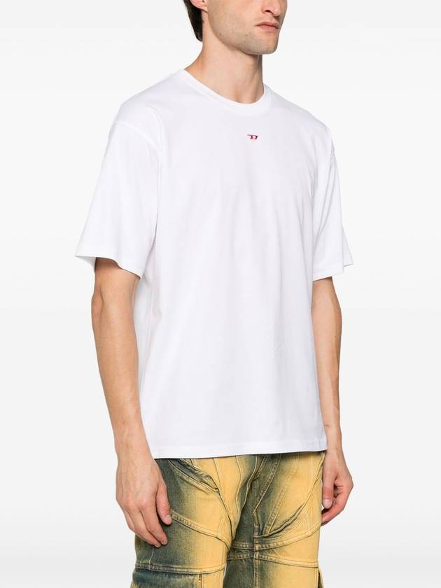 Oval D Logo Cotton Short Sleeve T-Shirt White - DIESEL - BALAAN 5