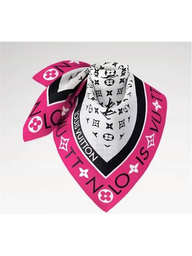 Monogram Infinity Square 90 Scarf Pink - LOUIS VUITTON - BALAAN 3