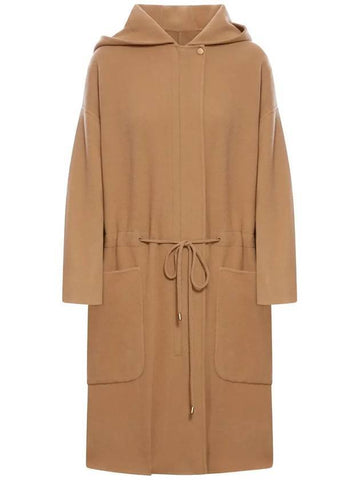 Miele Wool Cashmere Jersey Single Coat Camel - MAX MARA - BALAAN 1