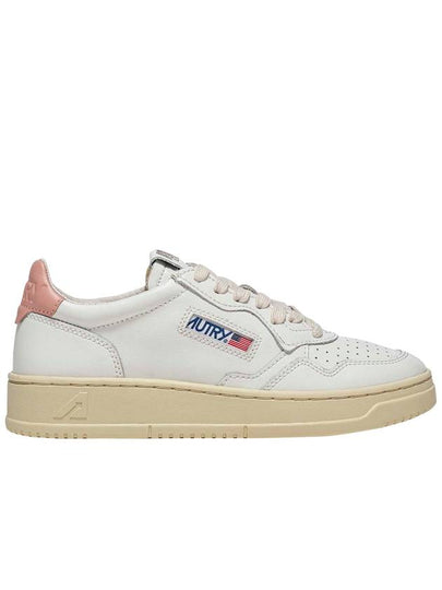 Medalist Pink Tab Leather Low Top Sneakers White - AUTRY - BALAAN 2