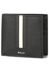 striped leather bifold wallet black - BALLY - BALAAN 2