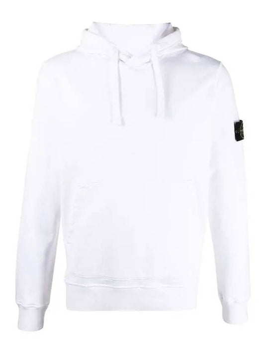 Garment Dyed Popover Hooded Sweatshirt White 741564151-V0001 - STONE ISLAND - BALAAN 2
