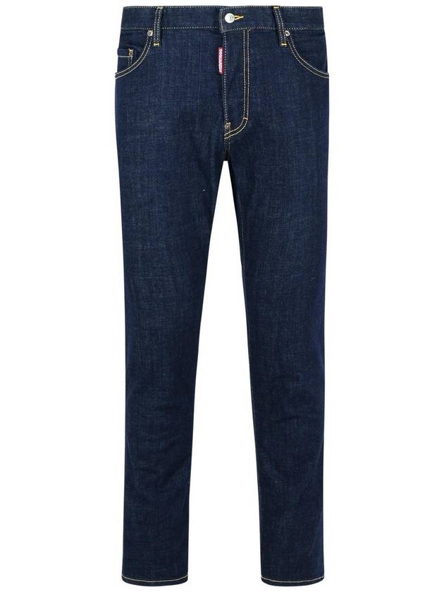 Dark Rinse Wash Skater Denim Jeans Blue - DSQUARED2 - BALAAN 2