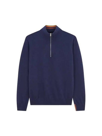 Soft cashmere half zip up pullover navy 270593 - PAUL SMITH - BALAAN 1