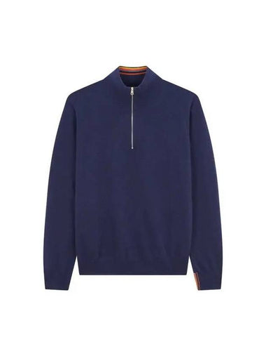 Soft cashmere half zip up pullover navy 270593 - PAUL SMITH - BALAAN 1